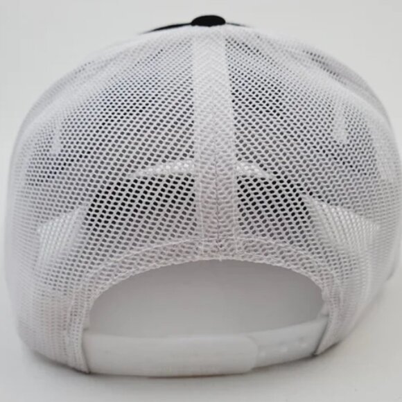 Black And White Harley Davidson  Embroidered Logo Mesh Snapback Richardson Hat - Picture 4 of 4